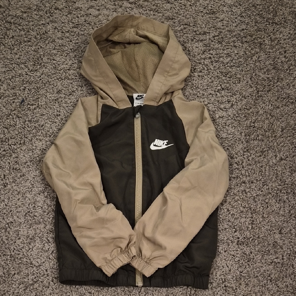 Nike Kids Two-Tone Tan and Brown Raincoat